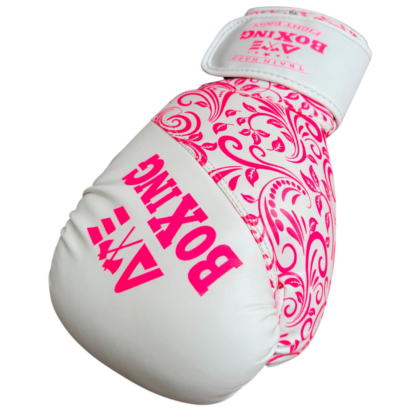 AXE Retro Pink/White Boxing Gloves – Premium Training & Sparring Gloves UK