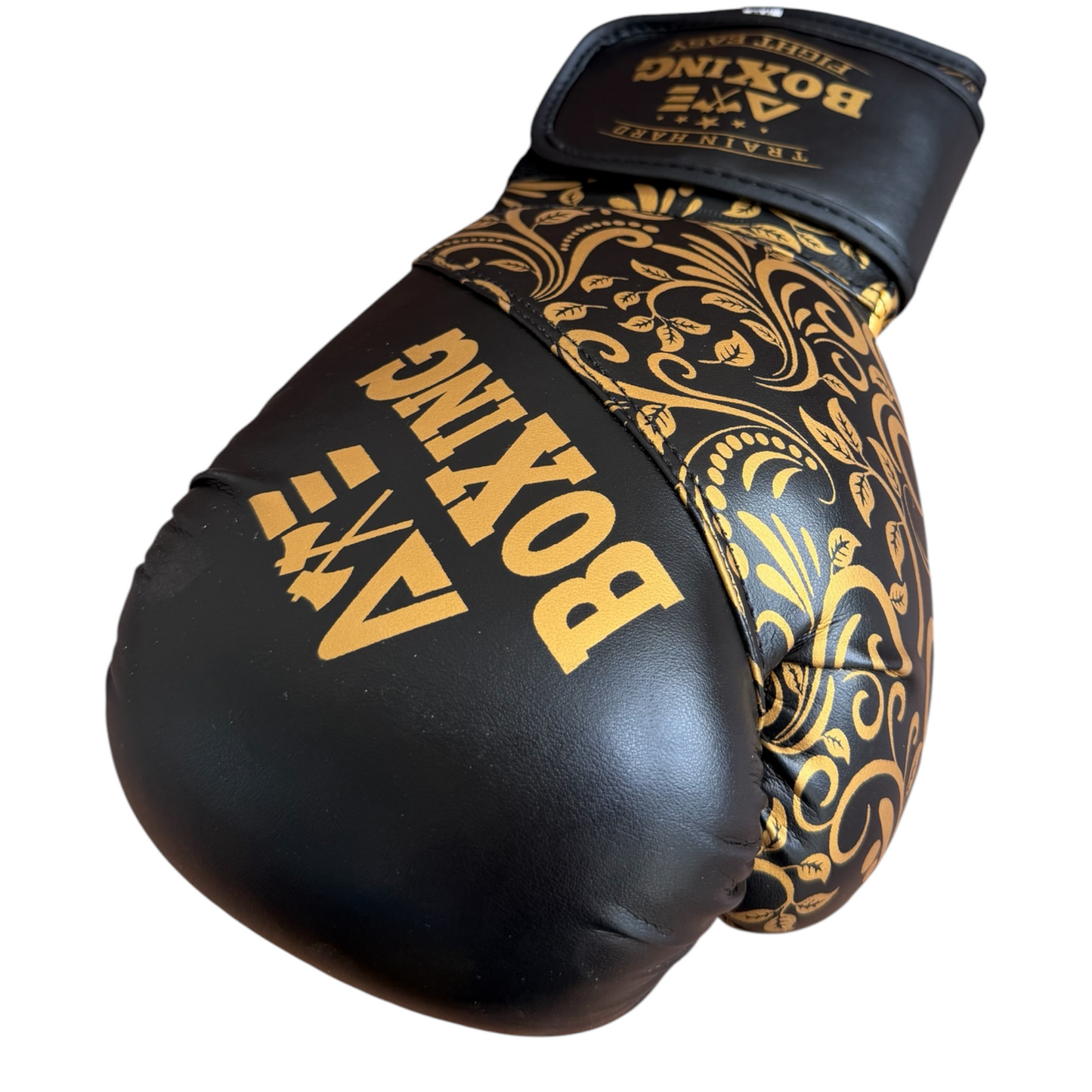 AXE Retro Black/Gold Boxing Gloves – Premium Training & Sparring Gloves UK