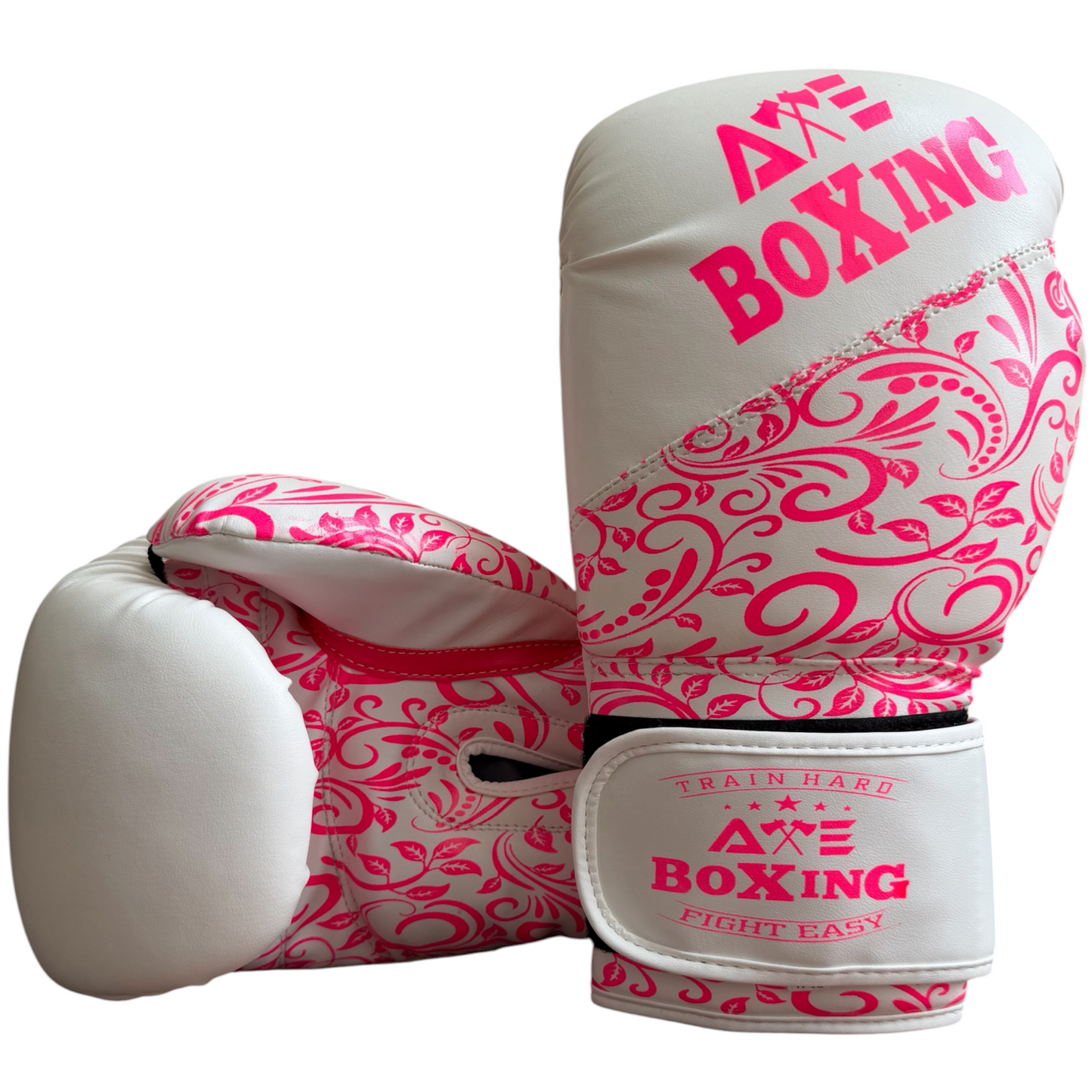 AXE Retro Pink/White Boxing Gloves – Premium Training & Sparring Gloves UK