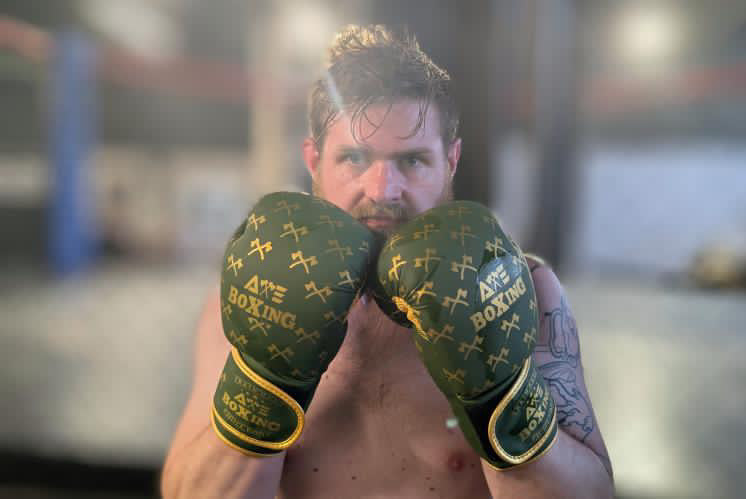 Axe boxing gloves UK green training gloves